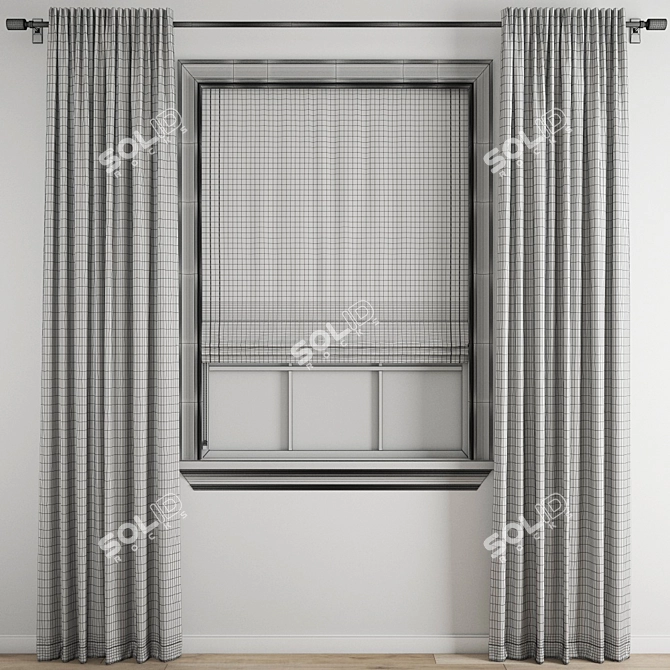 Poly Curtain Model 3D model image 5