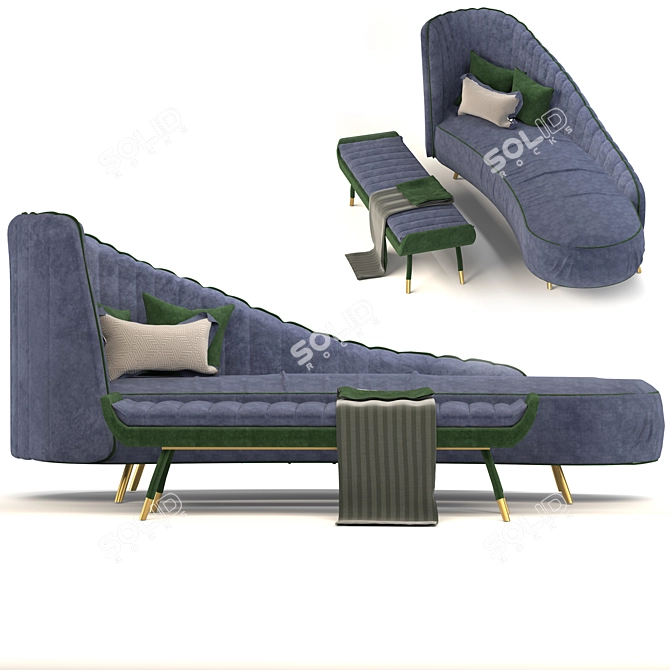 Modern Koger Chaise Lounge - Elegant & Comfortable 3D model image 1