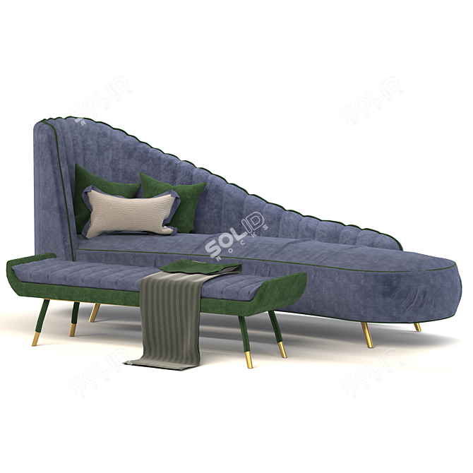 Modern Koger Chaise Lounge - Elegant & Comfortable 3D model image 2