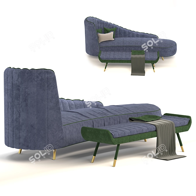 Modern Koger Chaise Lounge - Elegant & Comfortable 3D model image 3