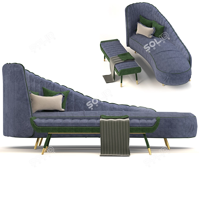 Modern Koger Chaise Lounge - Elegant & Comfortable 3D model image 5