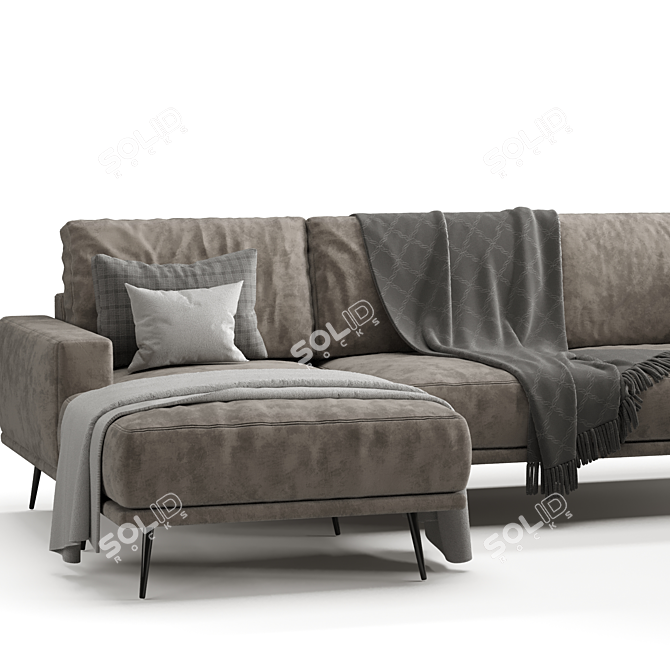 Elegant Boconcept Carlton Sofa 3D model image 2