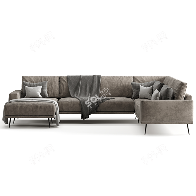 Elegant Boconcept Carlton Sofa 3D model image 4