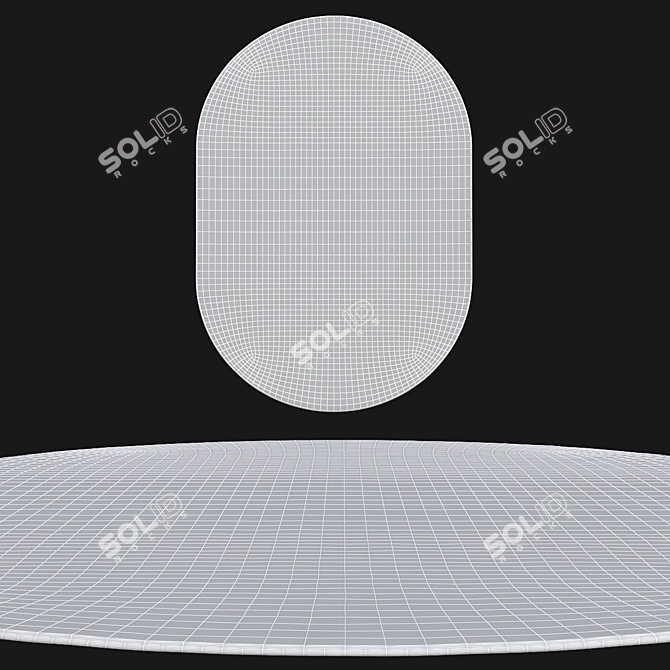 Elegant Oval Rugs | Stylish Décor 3D model image 2