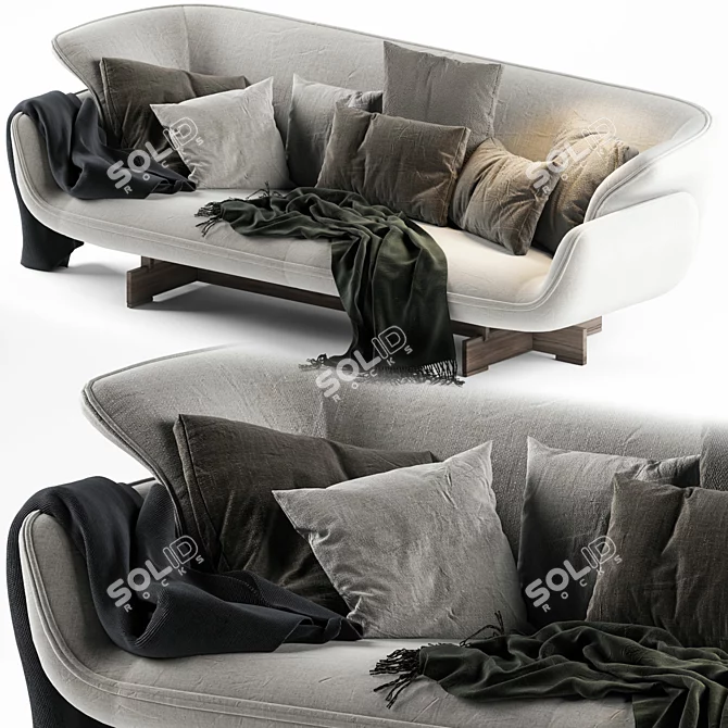 Modern Elvin MIU Sofa 3D model image 1