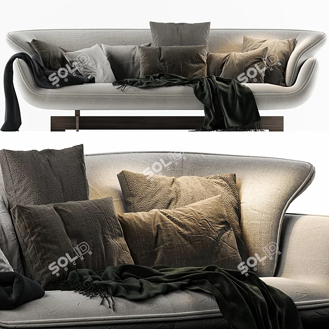 Modern Elvin MIU Sofa 3D model image 2