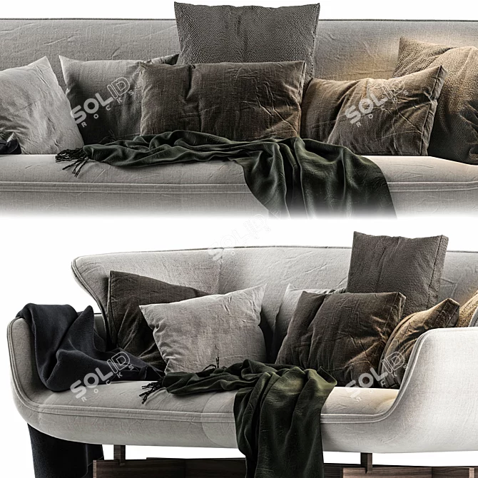 Modern Elvin MIU Sofa 3D model image 3
