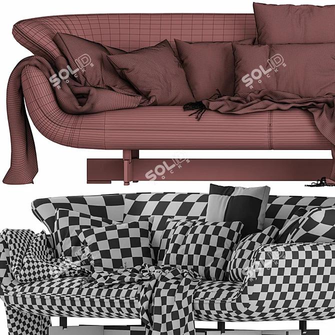 Modern Elvin MIU Sofa 3D model image 4