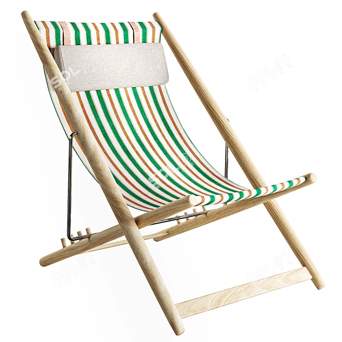 Sunset Serenity Beach Chair 3D model image 5