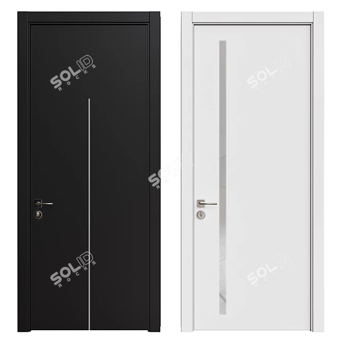 Modern Interior Door Design 3D model image 1