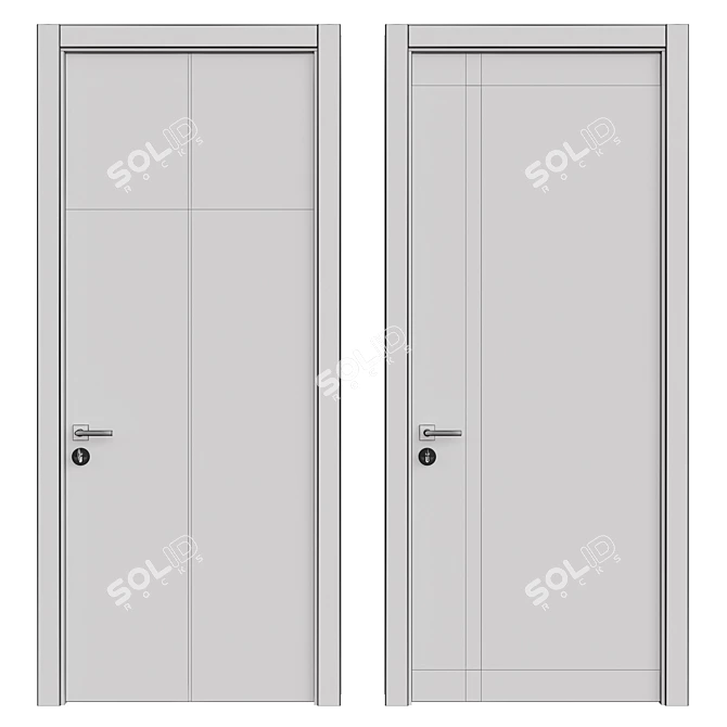 Modern Interior Door Design 3D model image 2