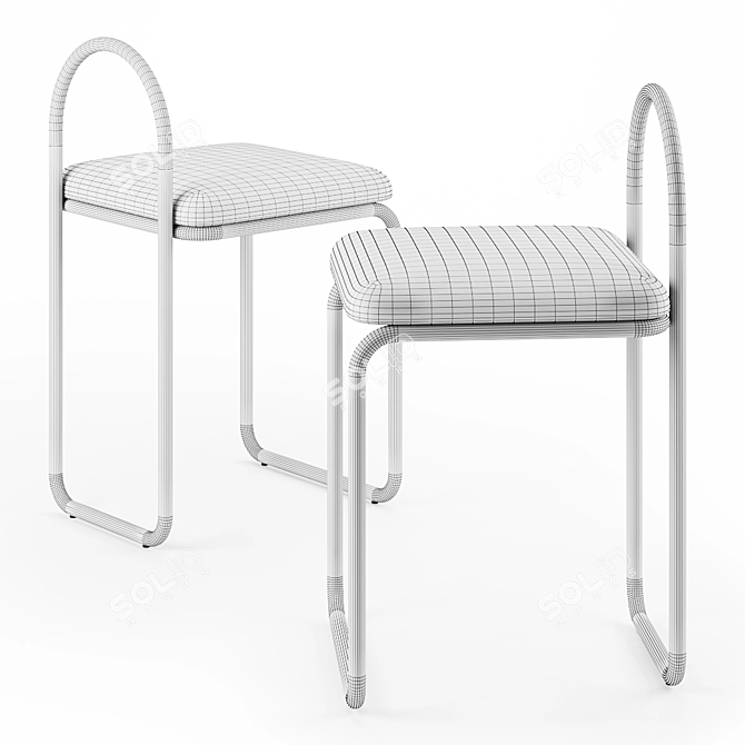 Elegant Angui Chair by AYTM 3D model image 2