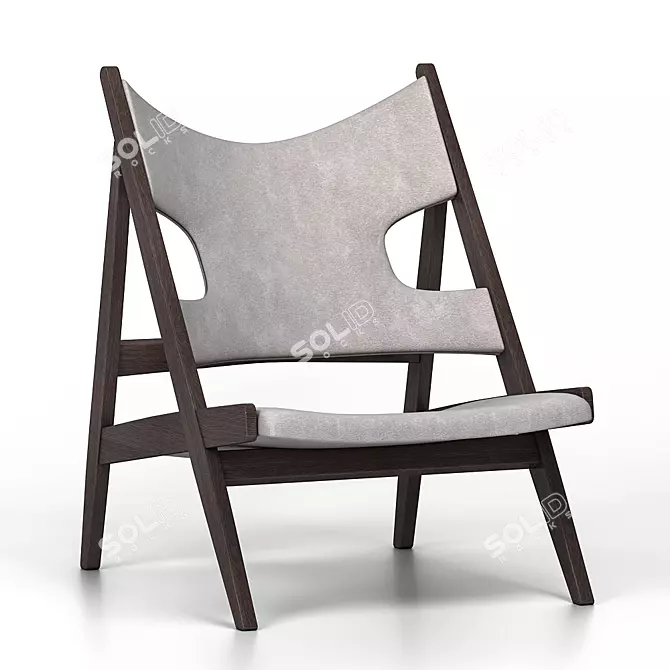 Cozy Knit Chair: Stylish Comfort 3D model image 1