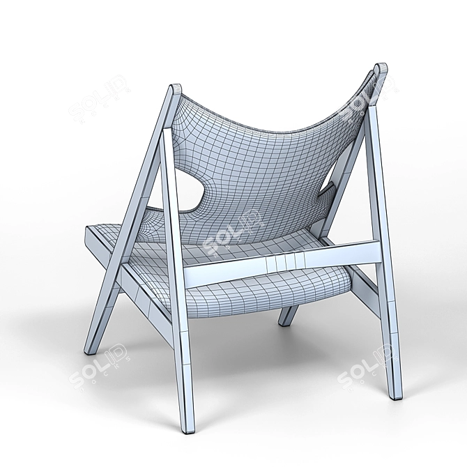 Cozy Knit Chair: Stylish Comfort 3D model image 4