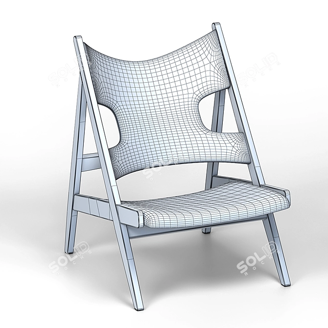 Cozy Knit Chair: Stylish Comfort 3D model image 5