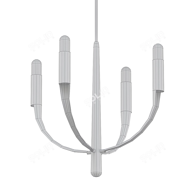 Elegant Verso Chandelier 3D model image 2