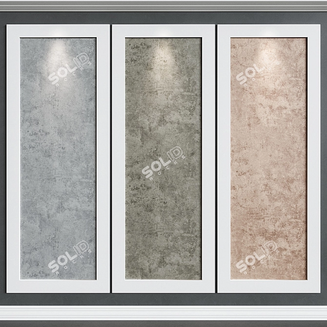 Elegant Decorative Plaster Moulding 3D model image 1