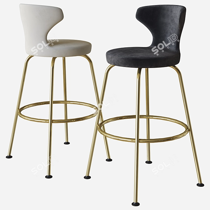 Papilio Stool: Fashionable and Functional Design! 3D model image 1