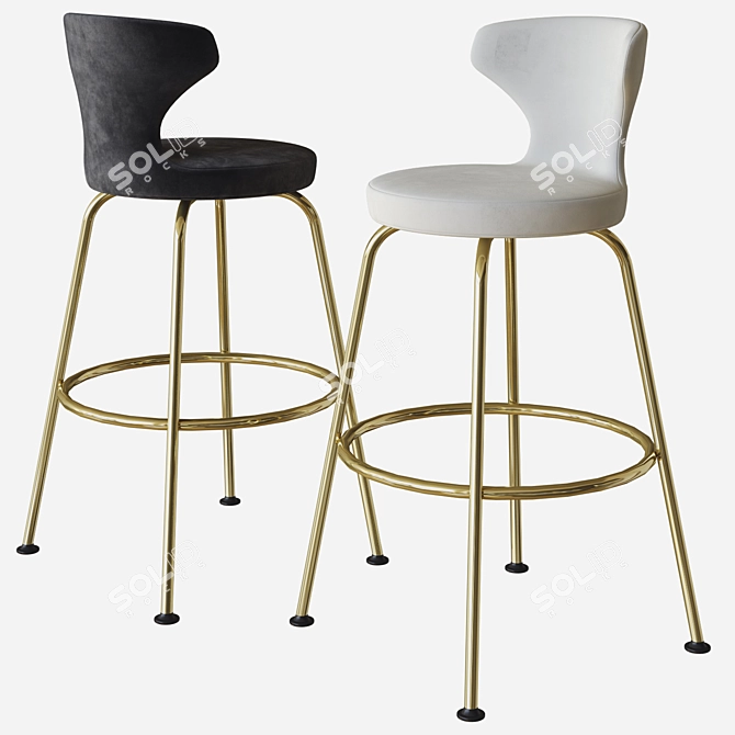Papilio Stool: Fashionable and Functional Design! 3D model image 2