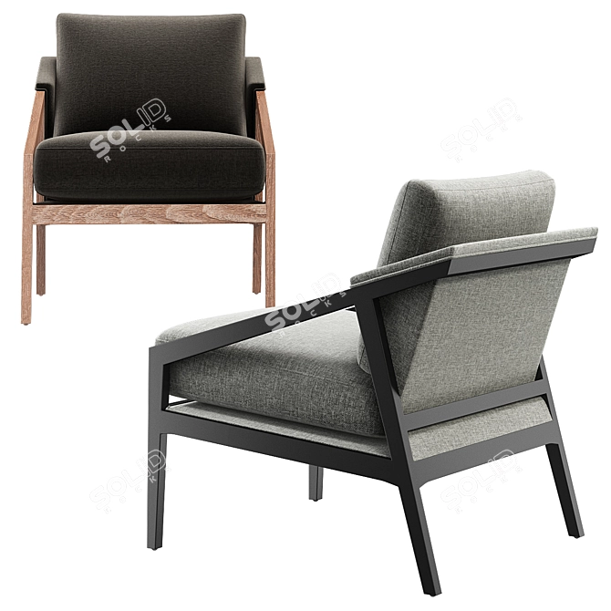 Sage Silver Earl Occasional Chair 3D model image 3