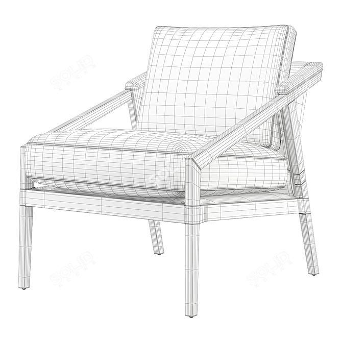 Sage Silver Earl Occasional Chair 3D model image 4