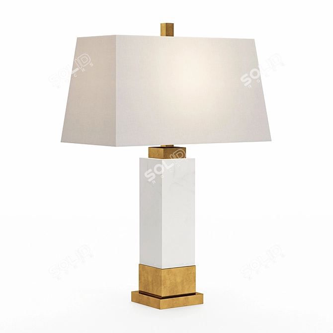 Elegant Briawood Table Lamp 3D model image 1
