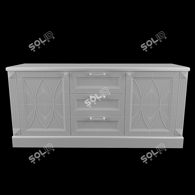 TV Stand Drawers | Sleek Storage Solution 3D model image 2