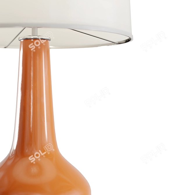 Milky Glass and Nickel Accented Capri Lamp 3D model image 2