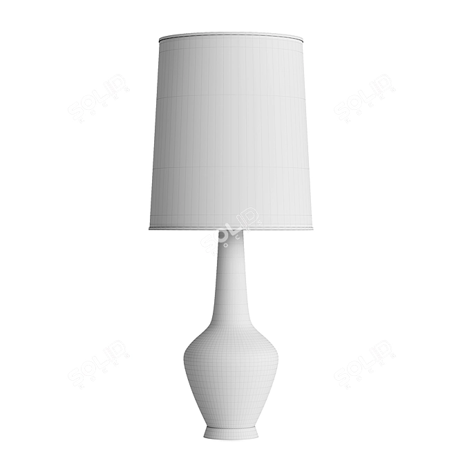 Milky Glass and Nickel Accented Capri Lamp 3D model image 7