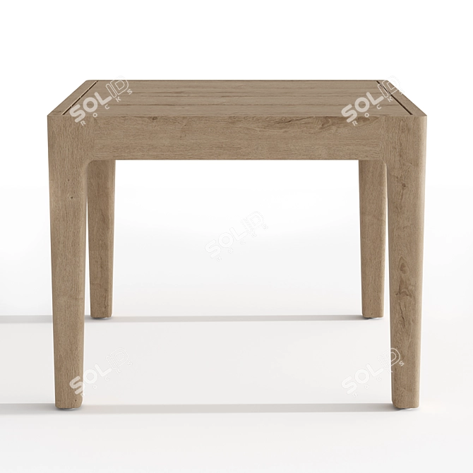 Elegant Teak Side Table - Laurel 3D model image 2