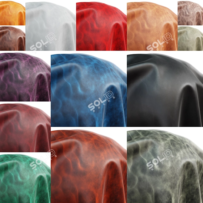14 Colors Suede Leather | PBR 3D model image 7