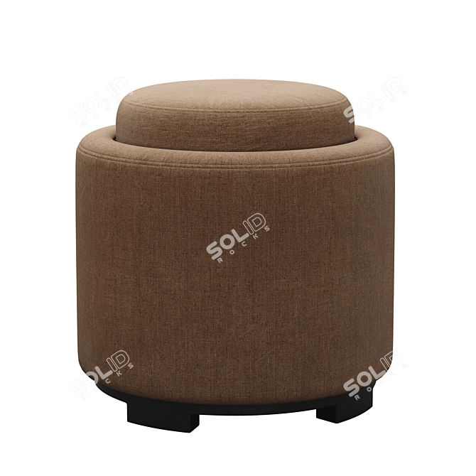 Safavieh Chelsea Round Tray Ottoman 3D model image 3