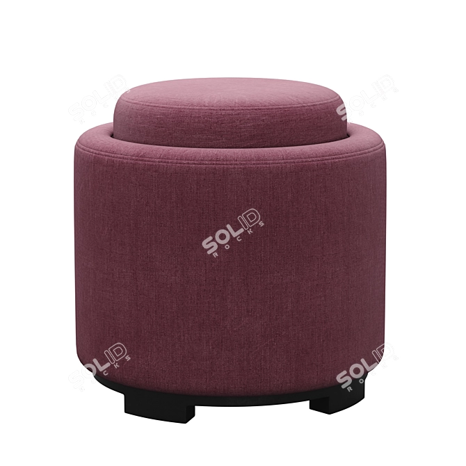 Safavieh Chelsea Round Tray Ottoman 3D model image 4