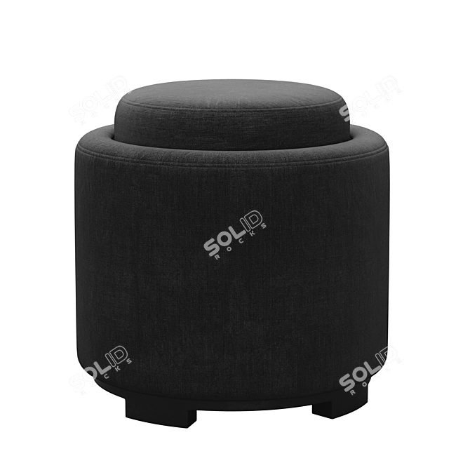 Safavieh Chelsea Round Tray Ottoman 3D model image 5