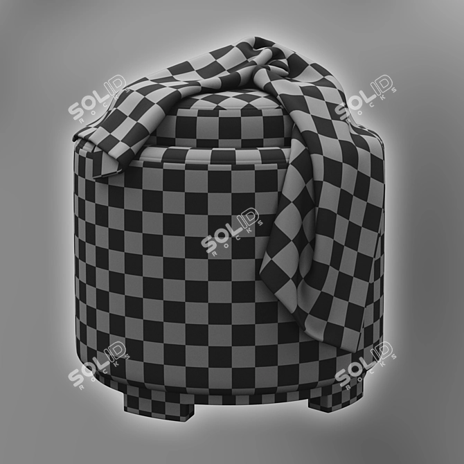 Safavieh Chelsea Round Tray Ottoman 3D model image 7