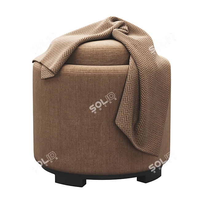 Safavieh Chelsea Round Tray Ottoman 3D model image 11