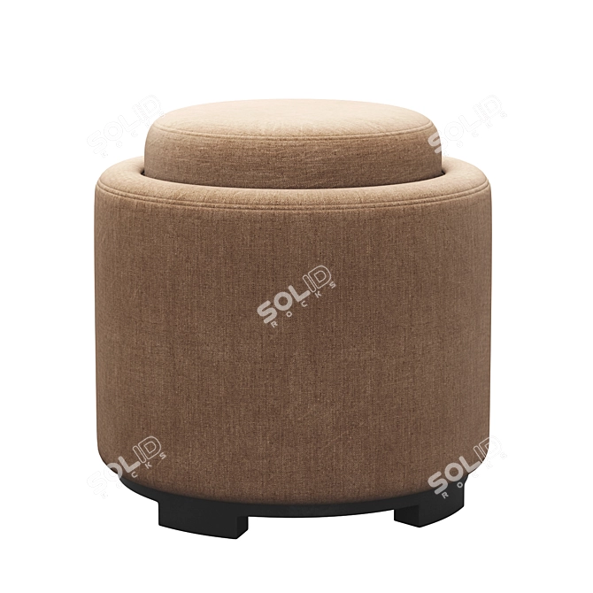 Safavieh Chelsea Round Tray Ottoman 3D model image 12