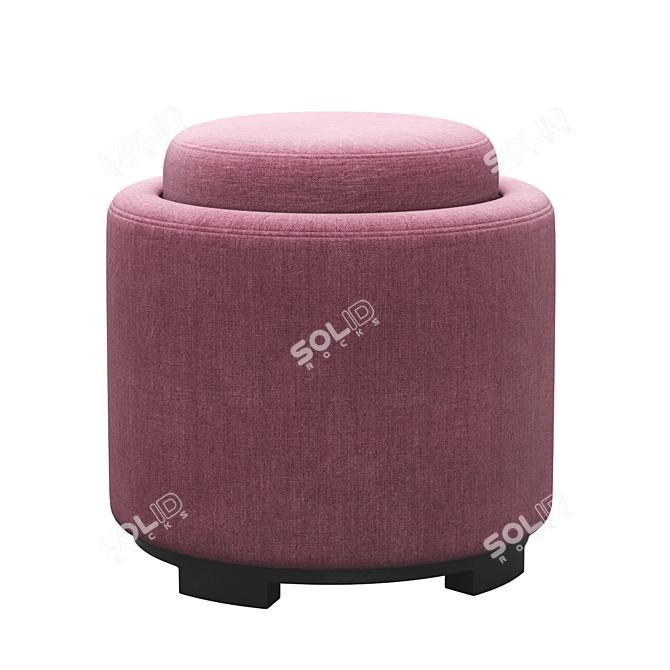 Safavieh Chelsea Round Tray Ottoman 3D model image 14