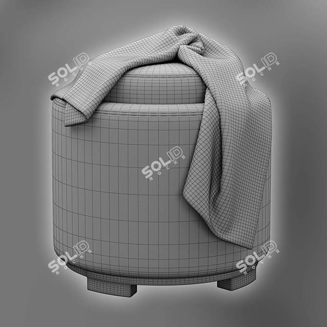 Safavieh Chelsea Round Tray Ottoman 3D model image 17