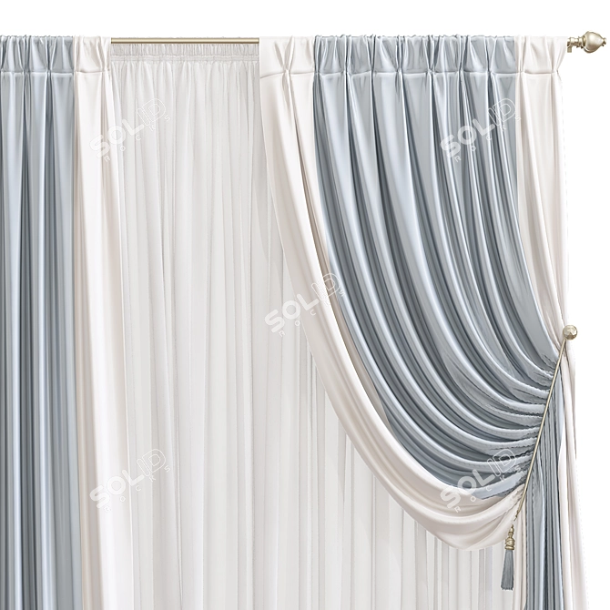 Redefining Elegance: Curtain 853 3D model image 2