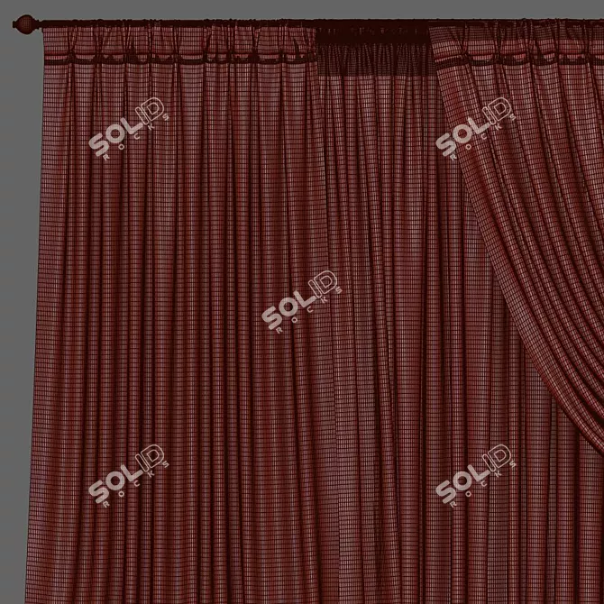 Redefining Elegance: Curtain 853 3D model image 3