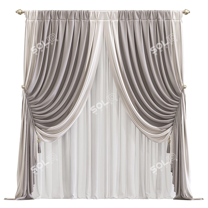 Elegant Drape 854 3D model image 1