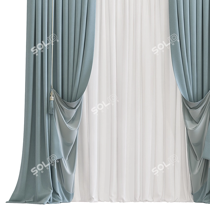 Elegant Drapery 855 3D model image 2