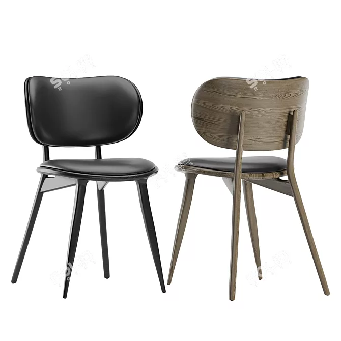 Elegant Master Design Dining Chair 3D model image 1