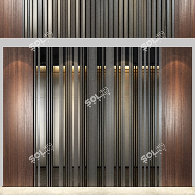 Sleek Wall Panel 21: Transform Your Space 3D model image 1