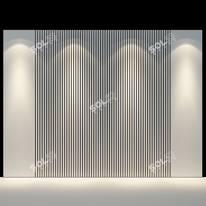 Sleek Wall Panel 21: Transform Your Space 3D model image 2