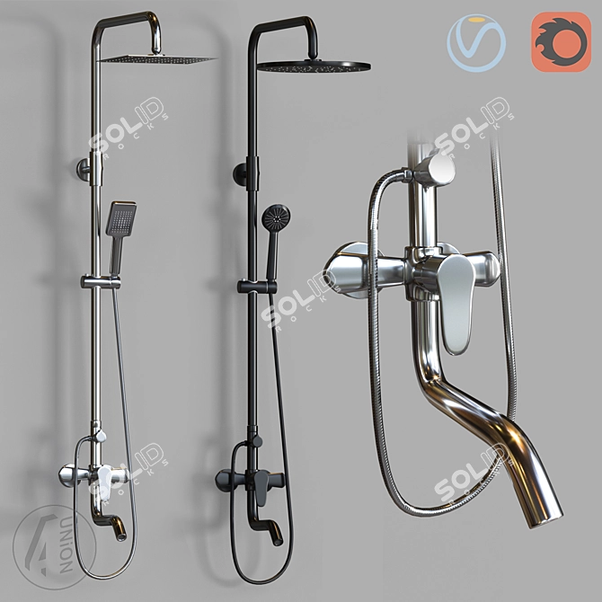 Luxury Shower System: Complete Relaxation 3D model image 1