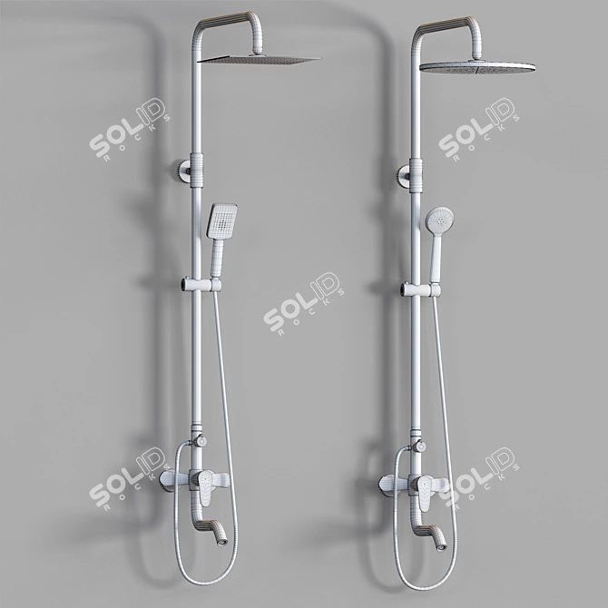 Luxury Shower System: Complete Relaxation 3D model image 3