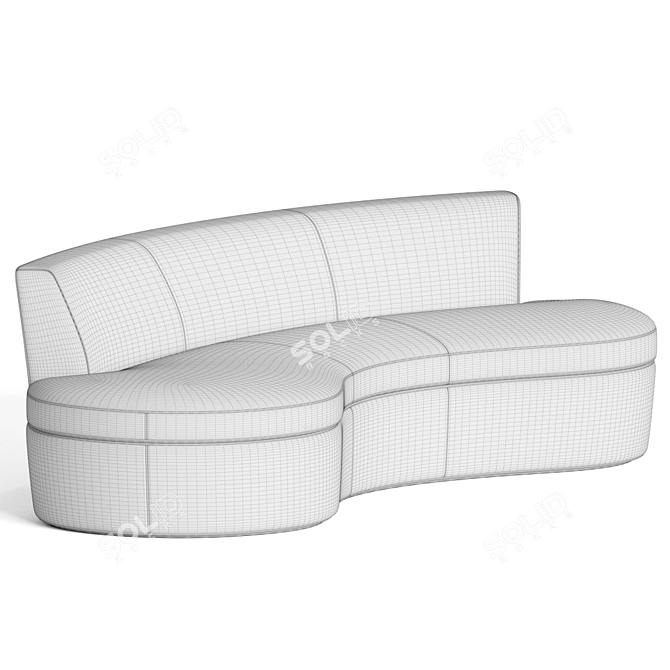 Elegant Curved Sofa by Casamilano 3D model image 3