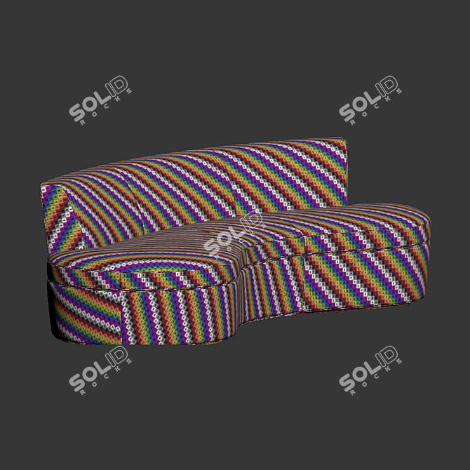 Elegant Curved Sofa by Casamilano 3D model image 4